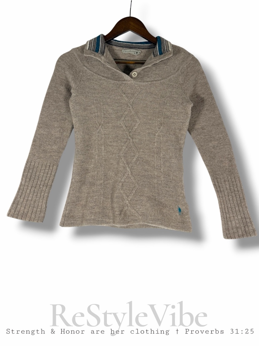SMARTWOOL Women’s Size S Sweater 100% Merino Wool Cable Knit
